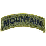 Eagle Emblems PM3776 Patch-Army, Tab, Mountain (Subdued) (2-1/2