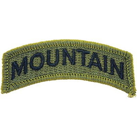 Eagle Emblems PM3776 Patch-Army,Tab,Mountain (SUBDUED), (2-1/2" x 3/4")