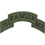 Eagle Emblems PM3799 Patch-Army,Tab,Ranger.75Th (SUBDUED), (3-5/8