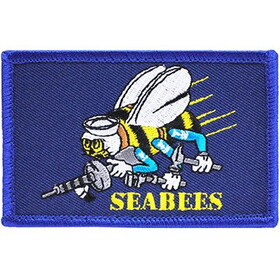 Eagle Emblems PM3825V Patch-Usn,Seabees (03) (Velcro), (3-1/2"x2-1/4")