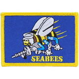 Eagle Emblems PM3825 Patch-Usn, Seabees, Flag (2-1/2