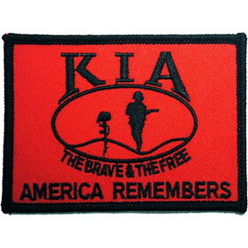 Eagle Emblems PM3842 Patch-Kia,Honor Flag,Red (3-1/2"x2-1/2")