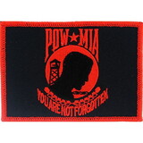 Eagle Emblems PM3865 Patch-Pow*Mia Flag, Red/Bk (2-1/2