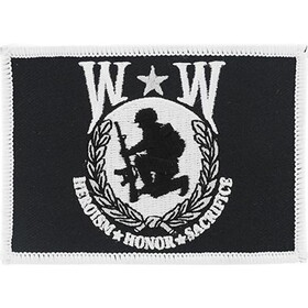 Eagle Emblems PM3867 Patch-Wounded Warrior FLAG, (3-1/2")
