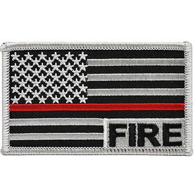 Eagle Emblems PM3954 Patch-Fire,Red Line (3-3/8"x2")