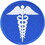 Eagle Emblems PM3956 Patch-Medical Caduceus (BLU/WHT), (3-1/16")