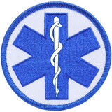 Eagle Emblems PM3957 Patch-Ems Star Of Life (Rod of Asclepius), (3-1/16