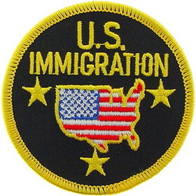 Eagle Emblems PM4002 Patch-Pol,Us,Immigration (3")