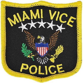 Eagle Emblems PM4005 Patch-Pol,Florida,Miami VICE, (3")