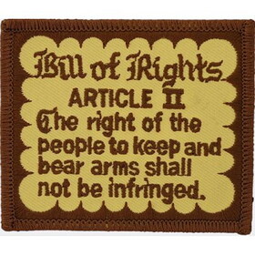 Eagle Emblems PM4041 Patch-Gun,Bill Of Rights (3-1/4")
