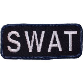Eagle Emblems PM4055 Patch-Swat Tab (WHT/BLK), (4"x1-1/2")