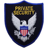 Eagle Emblems PM4093 Patch-Security, Private (Gld/Blk) Shield W/Eagle (4-1/2