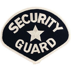 Eagle Emblems PM4096 Patch-Security Guard (WHT/BLK), (3-7/8")