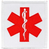 Eagle Emblems PM4104 Patch-Ems Star Of Life,Rect (Rod of Asclepius), (3-1/4