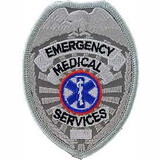 Eagle Emblems PM4106 Patch-Ems, Shield (Blk/Slv) (3-1/2
