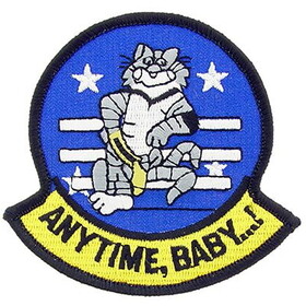 Eagle Emblems PM5015 Patch-Usn,Tomcat,Anytime (3-3/8")