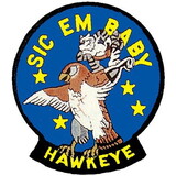 Eagle Emblems PM5023 Patch-Usn,Tomcat,Sic Em B (3-3/8
