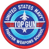 Eagle Emblems PM5262V Patch-Usn,Top Gun,Fighter (Velcro) WEAPONS SCHOOL, (3-1/16
