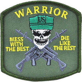 Eagle Emblems PM5318 Patch-Mess W/Best Warrior (SUBDUED), (3-1/4")