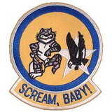 Eagle Emblems PM5351 Patch-Usn, Tomcat, Scream B (3-3/8
