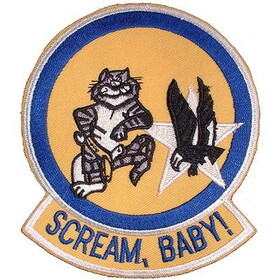 Eagle Emblems PM5351 Patch-Usn,Tomcat,Scream B (3-3/8")