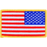 Eagle Emblems PM5413 Patch-Flag,Usa,Gold (R) MADE IN USA, (3-3/8