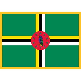 Eagle Emblems PM6025 Patch-Dominica (3-1/2"x2-1/2")