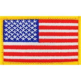 Eagle Emblems PM6115 Patch-Flag, Usa, Rect., Gold (2-1/4