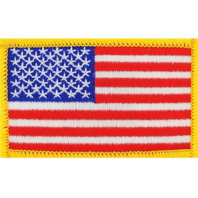Eagle Emblems PM6115 Patch-Flag,Usa,Gold (04) (3-3/4"x2-1/4")
