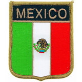 Eagle Emblems PM6271 Patch-Mexico (SHIELD), (3-1/2