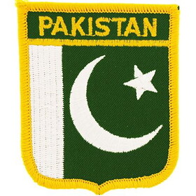 Eagle Emblems PM6282 Patch-Pakistan (SHIELD), (3"x2-1/2")