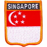 Eagle Emblems PM6298 Patch-Singapore (Shield) (2-1/2