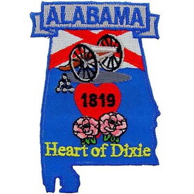 Eagle Emblems PM6701 Patch-Alabama (STATE MAP), (3-1/2")