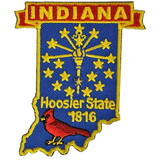 Eagle Emblems PM6715 Patch-Indiana (State Map) (3