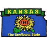 Eagle Emblems PM6717 Patch-Kansas (State Map) (3