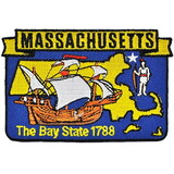Eagle Emblems PM6722 Patch-Massachusetts (State Map) (3