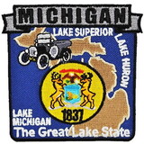 Eagle Emblems PM6723 Patch-Michigan (STATE MAP), (3-1/8