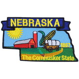 Eagle Emblems PM6728 Patch-Nebraska (STATE MAP), (3-3/8