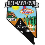 Eagle Emblems PM6729 Patch-Nevada (STATE MAP), (3-5/8