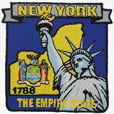 Eagle Emblems PM6733 Patch-New York (State Map) (3-1/4
