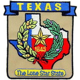 Eagle Emblems PM6744 Patch-Texas (STATE MAP), (3-1/8