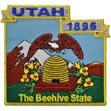 Eagle Emblems PM6745 Patch-Utah (STATE MAP), (3-1/8