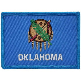 Eagle Emblems PM6837 Patch-Oklahoma (FLAG), (3-1/2"x2-1/2")