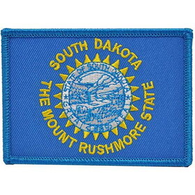 Eagle Emblems PM6842 Patch-South Dakota (FLAG), (3-1/2"x2-1/2")