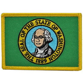 Eagle Emblems PM6848 Patch-Washington (FLAG), (3-1/2"x2-1/2")