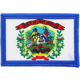 Eagle Emblems PM6849 Patch-West Virginia (FLAG), (3-1/2"x2-1/2")