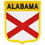 Eagle Emblems PM6901 Patch-Alabama (Shield) (2-7/8"X3-1/2")
