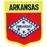 Eagle Emblems PM6904 Patch-Arkansas (Shield) (2-7/8