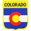 Eagle Emblems PM6906 Patch-Colorado (SHIELD), (3-1/2"x2-7/8")