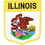 Eagle Emblems PM6914 Patch-Illinois (Shield) (2-7/8"X3-1/2")